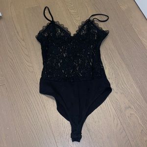 Forever 21 Black Lace Bodysuit